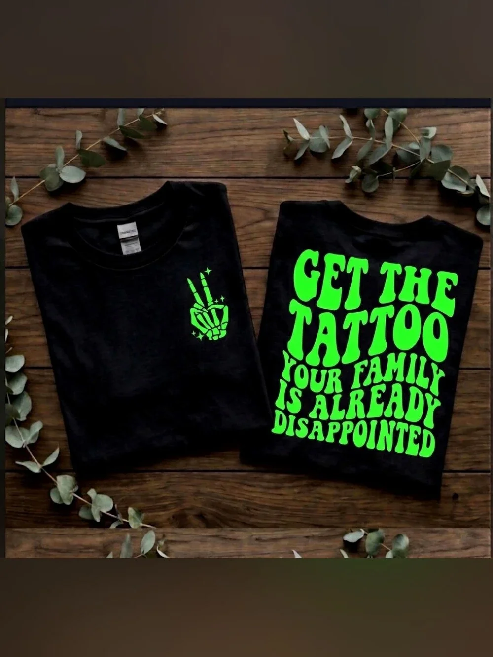 Tattoo shirt funny get the tattoo retro popular wavy lettering tattoos tatted